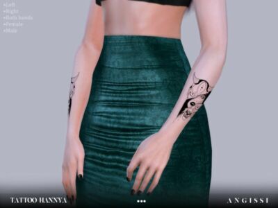 Tattoo-Hannya By Angissi Sims 4 CC