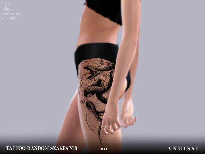 Tattoo-Random Snakes N18 By Angissi Sims 4 CC