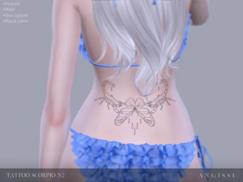 Tattoo-Scorpio N2 By Angissi Sims 4 CC