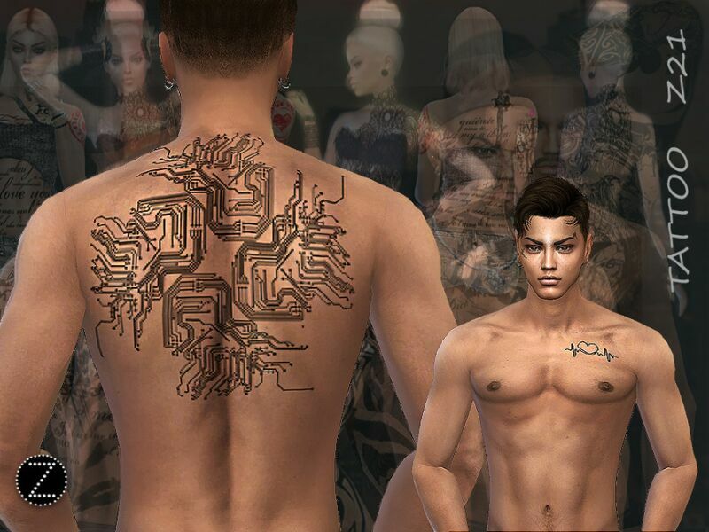 Tattoo Z21 By Zenx Sims 4 CC