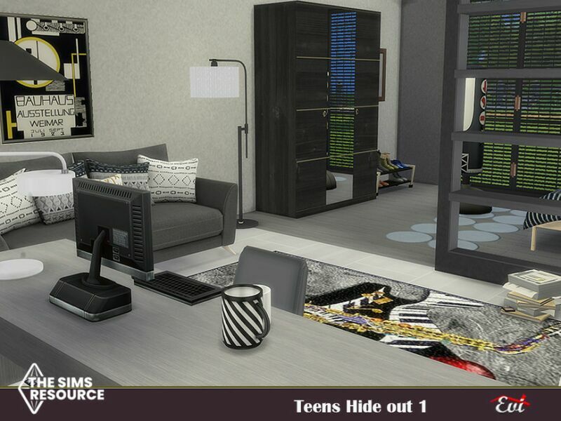 sims 4 cc teen hide out by evi 3