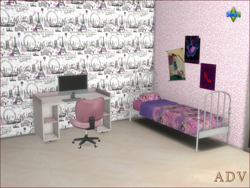 sims 4 cc teenroom wallpapers 9