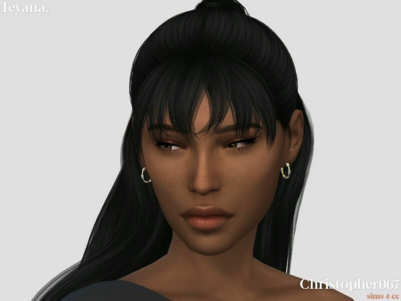 sims 4 cc teyana earrings by christopher067 2