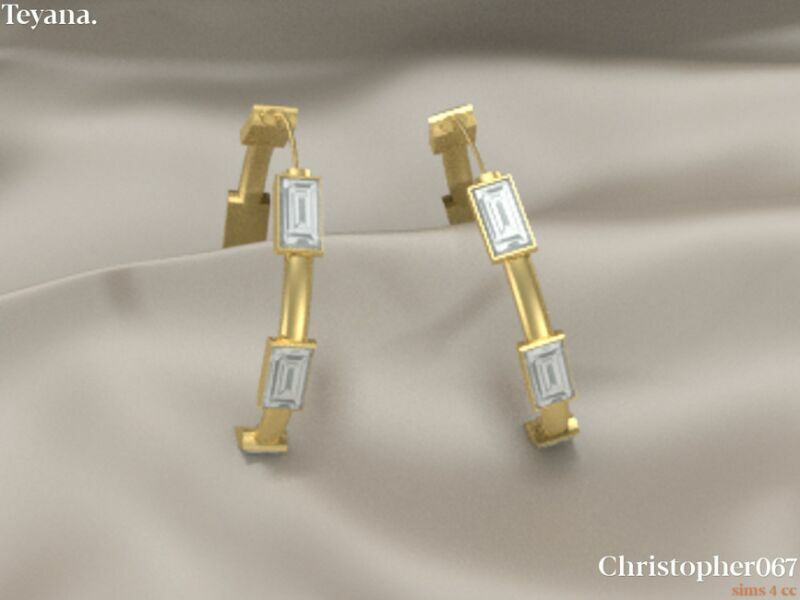 sims 4 cc teyana earrings by christopher067 3