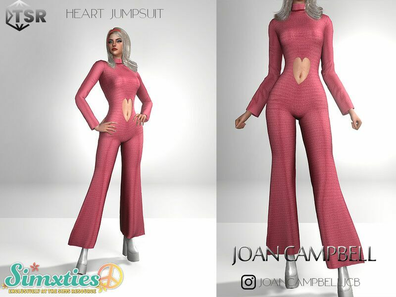 “THE Heart Jumpsuit” Sims 4 CC