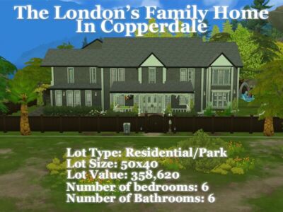 The London’S Family Home In Copperdale By VTK Sims 4 CC