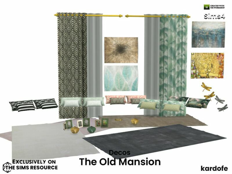 sims 4 cc the old mansion decos by kardofe 2