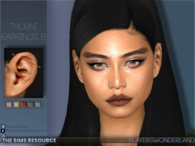 Thorne Earrings B By Playerswonderland Sims 4 CC