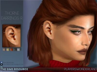 Thorne Earrings R By Playerswonderland Sims 4 CC