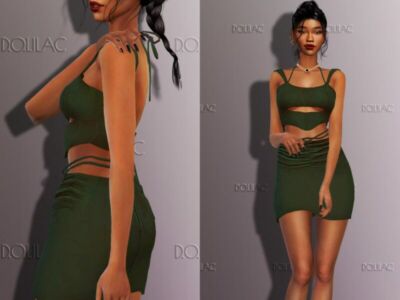 TIE Waist Mini Skirt DO295 Sims 4 CC