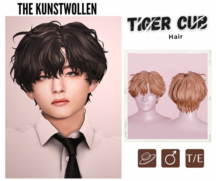 Tiger CUB Hair Sims 4 CC