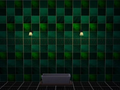 Tile Green Velvet Sims 4 CC