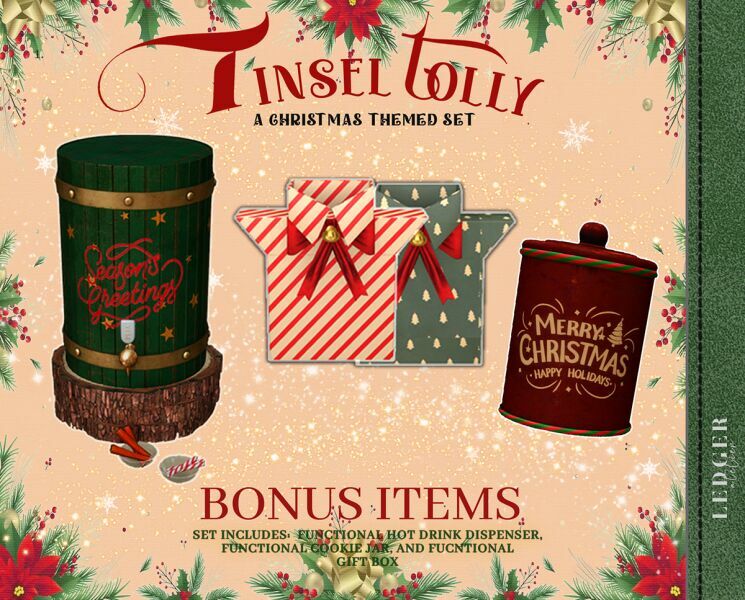 Tinsel Tolly Bonus Items Sims 4 CC