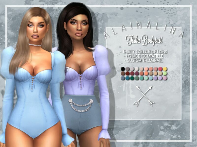 Tisha Bodysuit By Alainalina Sims 4 CC