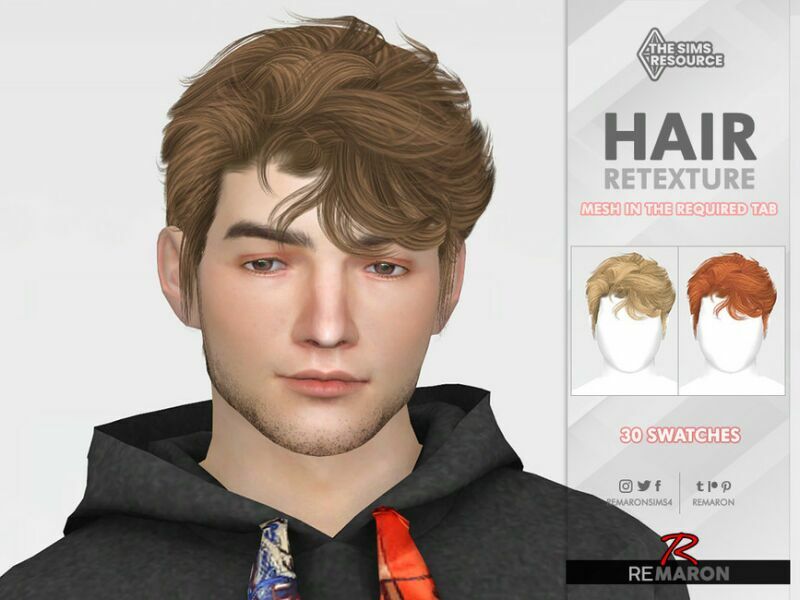 TO0929 Hair Retexture Mesh Needed By Remaron Sims 4 CC