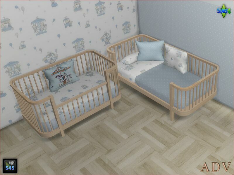 sims 4 cc toddler and infant beds with pillows 3