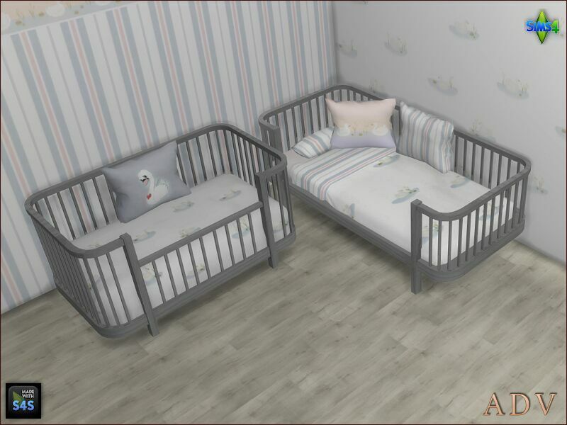 sims 4 cc toddler and infant beds with pillows 5