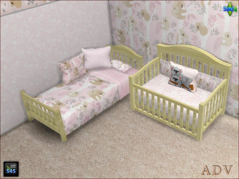 sims 4 cc toddler and infant beds with pillows 7