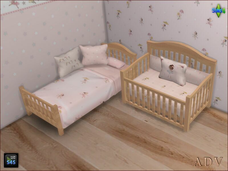 sims 4 cc toddler and infant beds with pillows 8