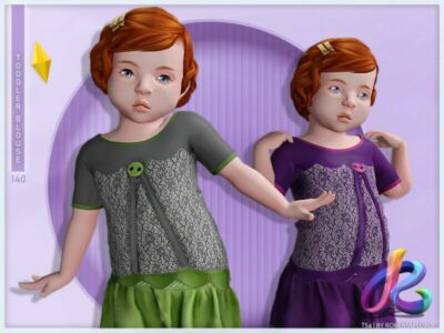 Toddler Blouse RPL140 By Robertaplobo Sims 4 CC