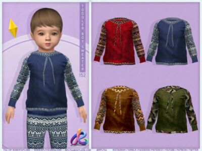 Toddler BOY Sweater RPL152 By Robertaplobo Sims 4 CC