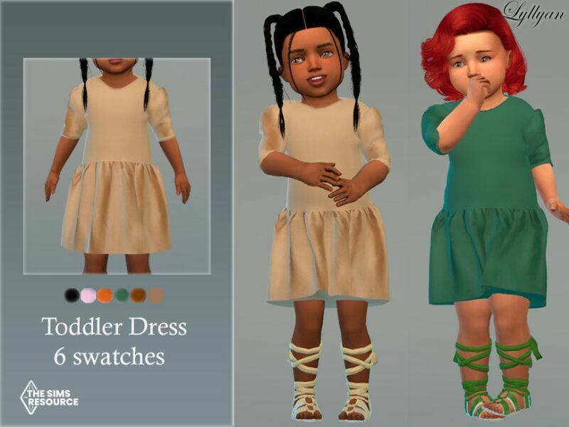 Toddler Dress Marina By Lyllyan Sims 4 CC