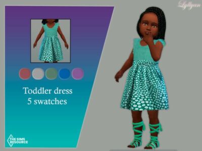 Toddler Dress Sabrina By Lyllyan Sims 4 CC