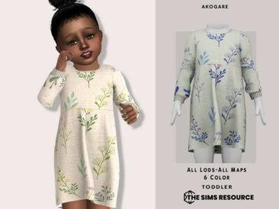 / Toddler Female Clothing / Cherish Dress Sims 4 CC