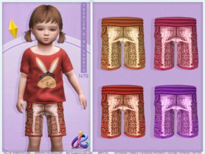 Toddler Girl Shorts Rpl147B By Robertaplobo Sims 4 CC