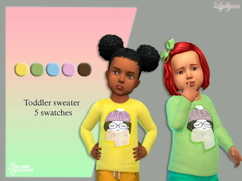 Toddler Sweater Bruna By Lyllyan Sims 4 CC