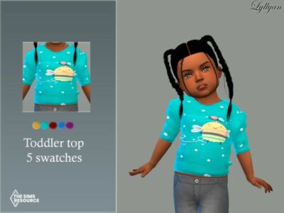 Toddler TOP Female Sabrina By Lyllyan Sims 4 CC