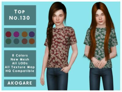 TOP NO.130 By _Akogare_ Sims 4 CC