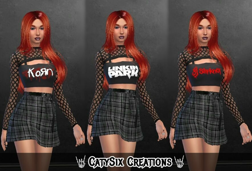 Tops / Bands V3 By Catysix Sims 4 CC