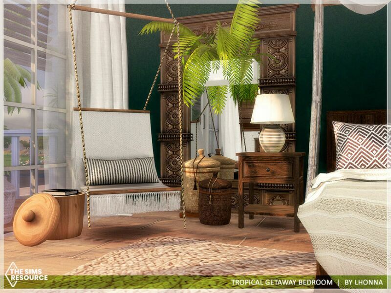 sims 4 cc tropical getaway bedroom tsr cc only by lhonna 2