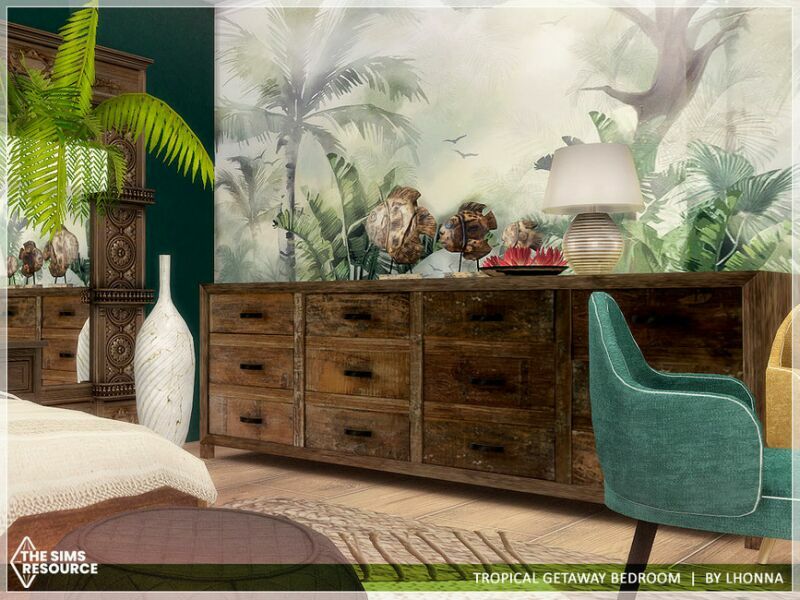 sims 4 cc tropical getaway bedroom tsr cc only by lhonna 3