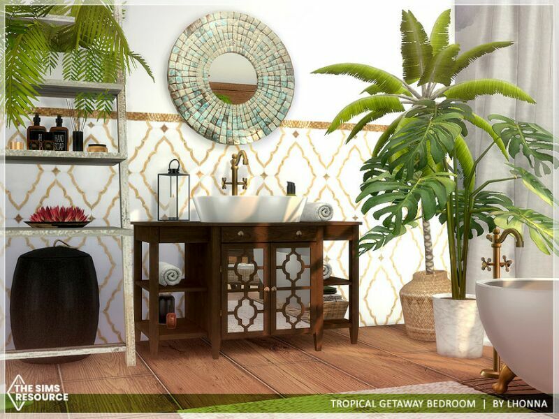 sims 4 cc tropical getaway bedroom tsr cc only by lhonna 4