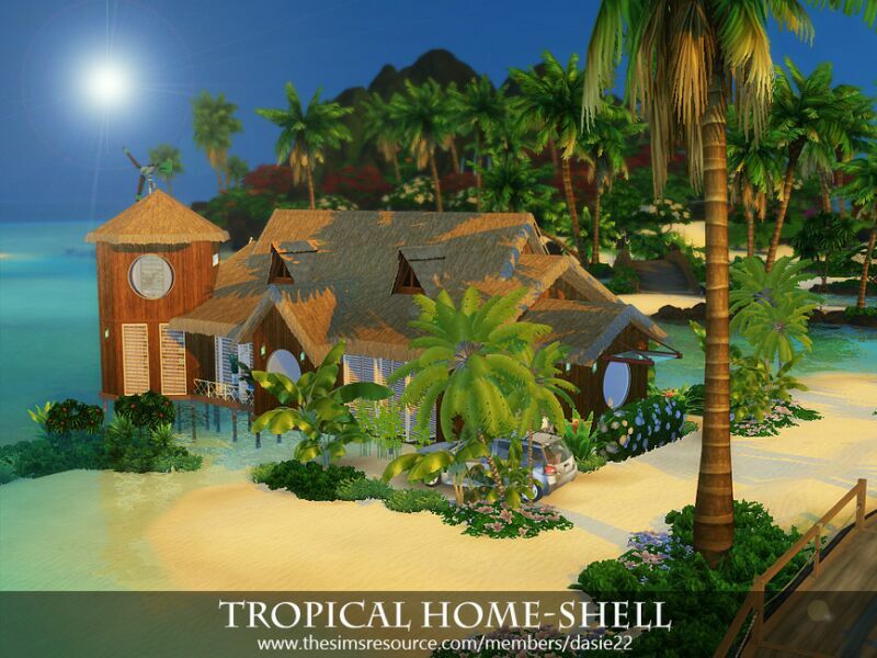 sims 4 cc tropical home shell by dasie2 4