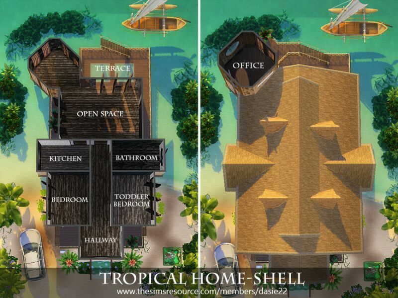 sims 4 cc tropical home shell by dasie2 5