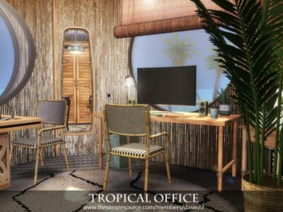 Tropical Office By Dasie2 Sims 4 CC