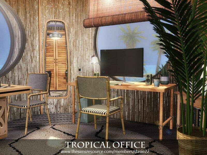 Tropical Office By Dasie2 Sims 4 CC