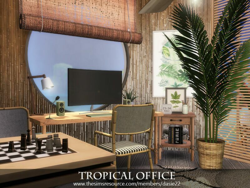 sims 4 cc tropical office by dasie2 2