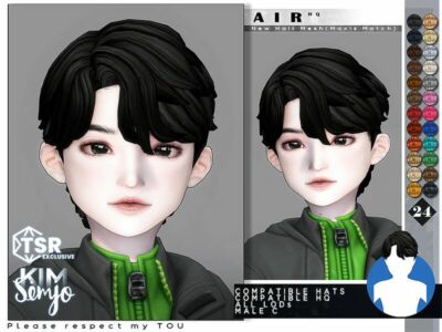 TS4 Child Hairstyle_Air(Maxis Match) Sims 4 CC