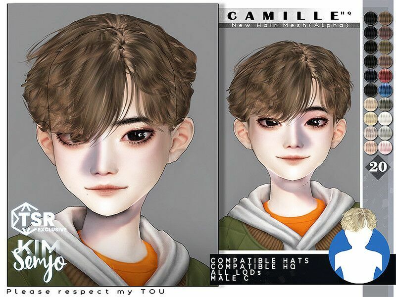 TS4 Child Hairstyle_Camille Sims 4 CC