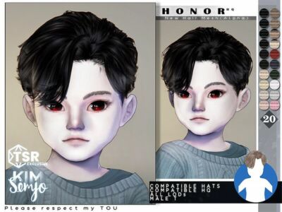 TS4 Toddler Hairstyle_Honor Sims 4 CC