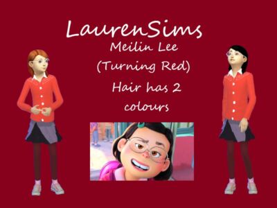 Turning RED: Meilin LEE Cosplay!! By Laurensims Sims 4 CC