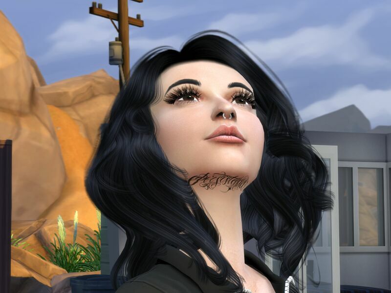 sims 4 cc under chin lettering tattoo by aewendis 5