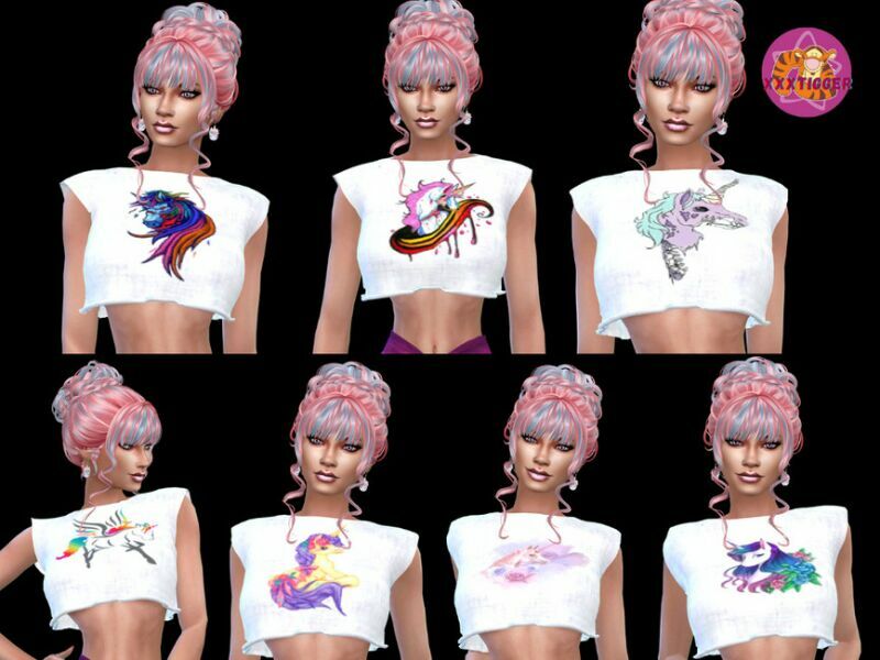 sims 4 cc unicorn top by xxxtigs 4