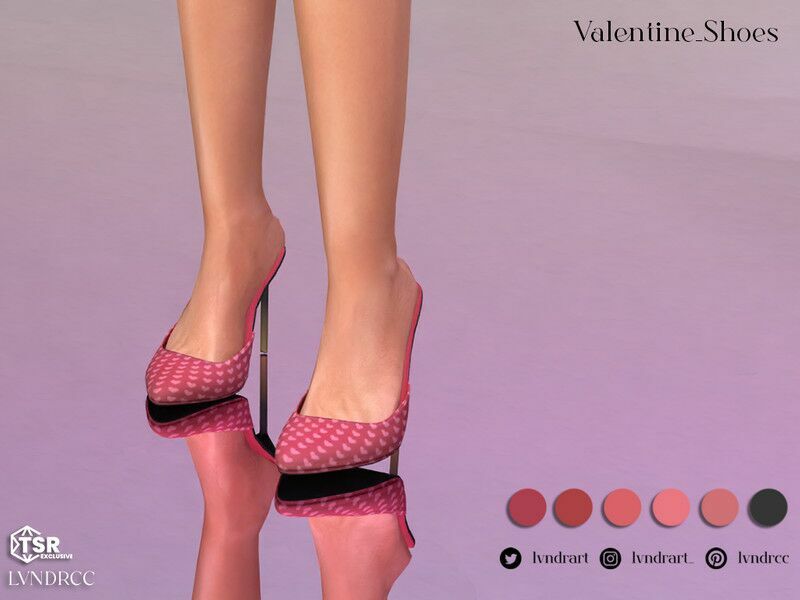 Valentine Shoes Sims 4 CC