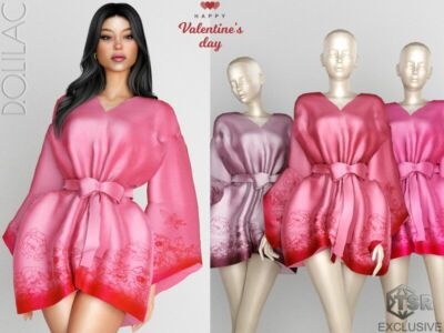 Valentine’S DAY Dressing Gown DO0223 Sims 4 CC