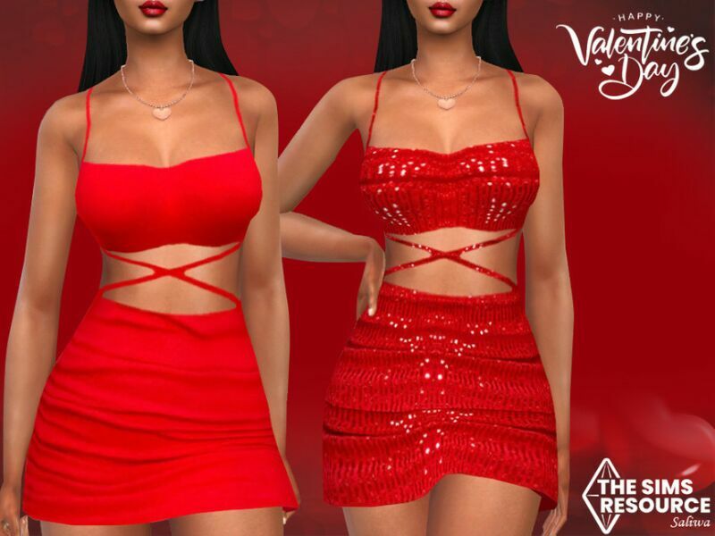 Valentine’S DAY Evening Dresses By Saliwa Sims 4 CC